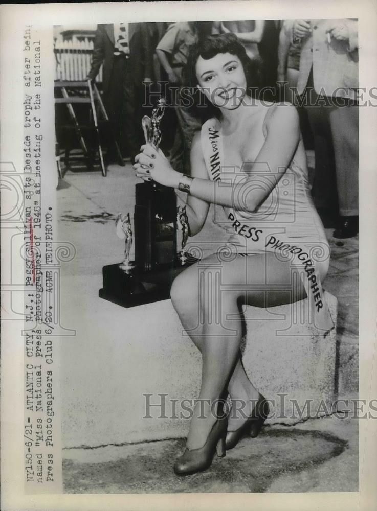 1948 Press Photo Peggy Sullivan, Miss National Press Photographer of 1948 - Historic Images