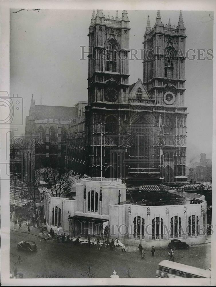 1937 Press Photo The Coronation Annex viewed in Westminster Abbey in London - Historic Images