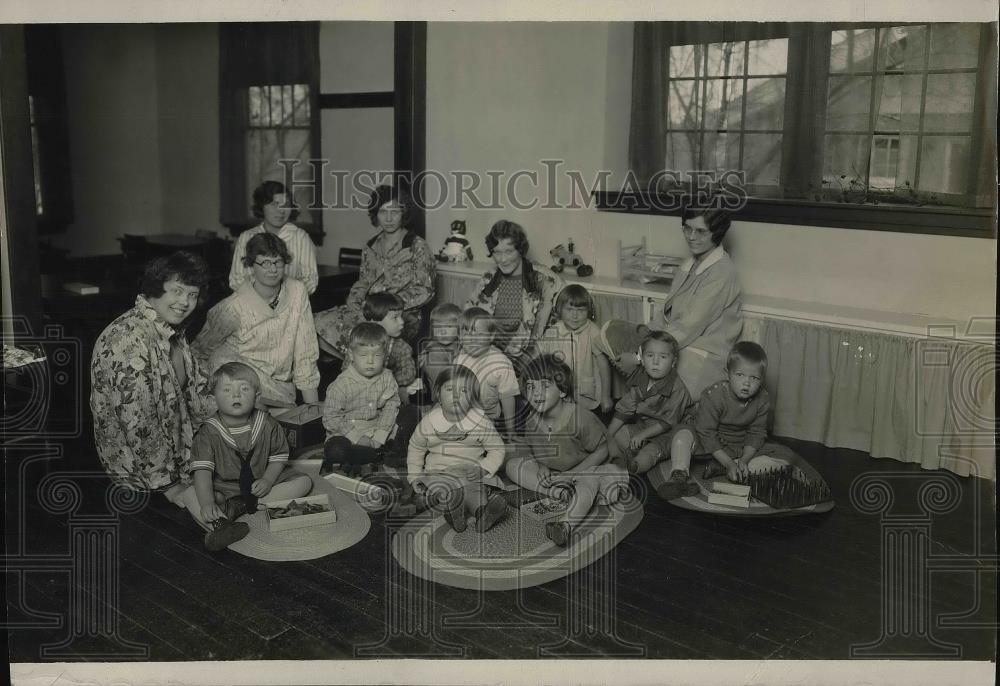 1928 Press Photo Washington State College Nursery School - neb05564 - Historic Images