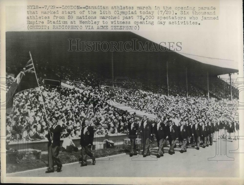 1948 Press Photo Opening Ceremony of 14th Olympiad - Historic Images