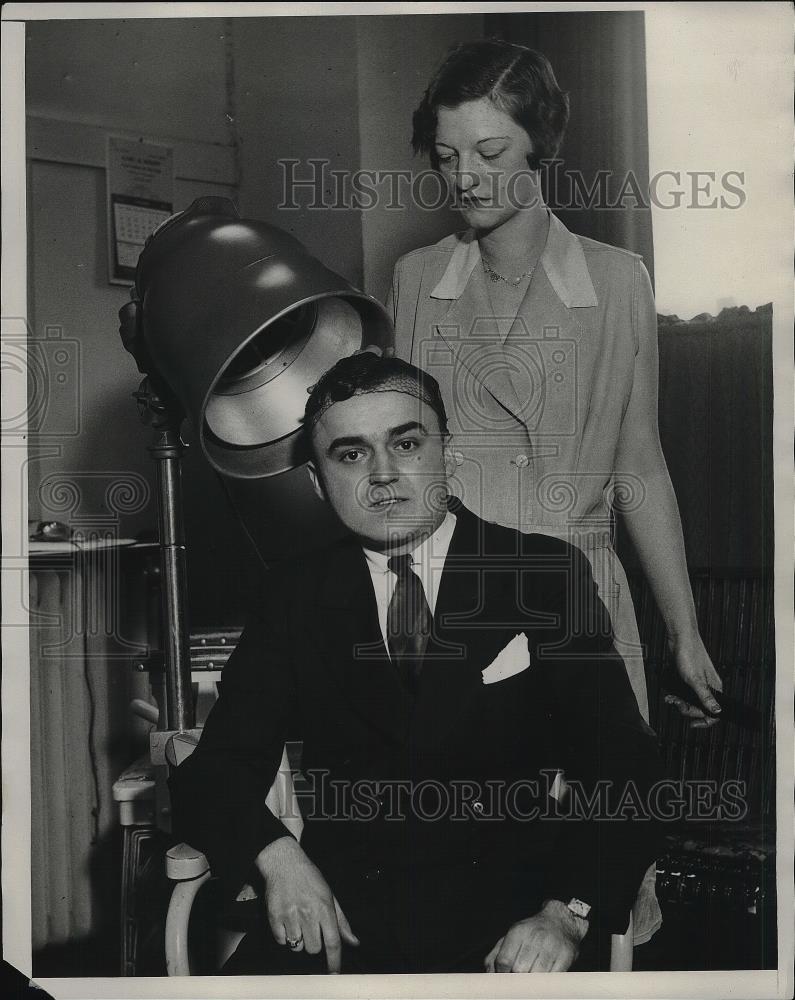 1931 Press Photo Mrs. Doug Allen Macelling & Jack Hucik - Historic Images