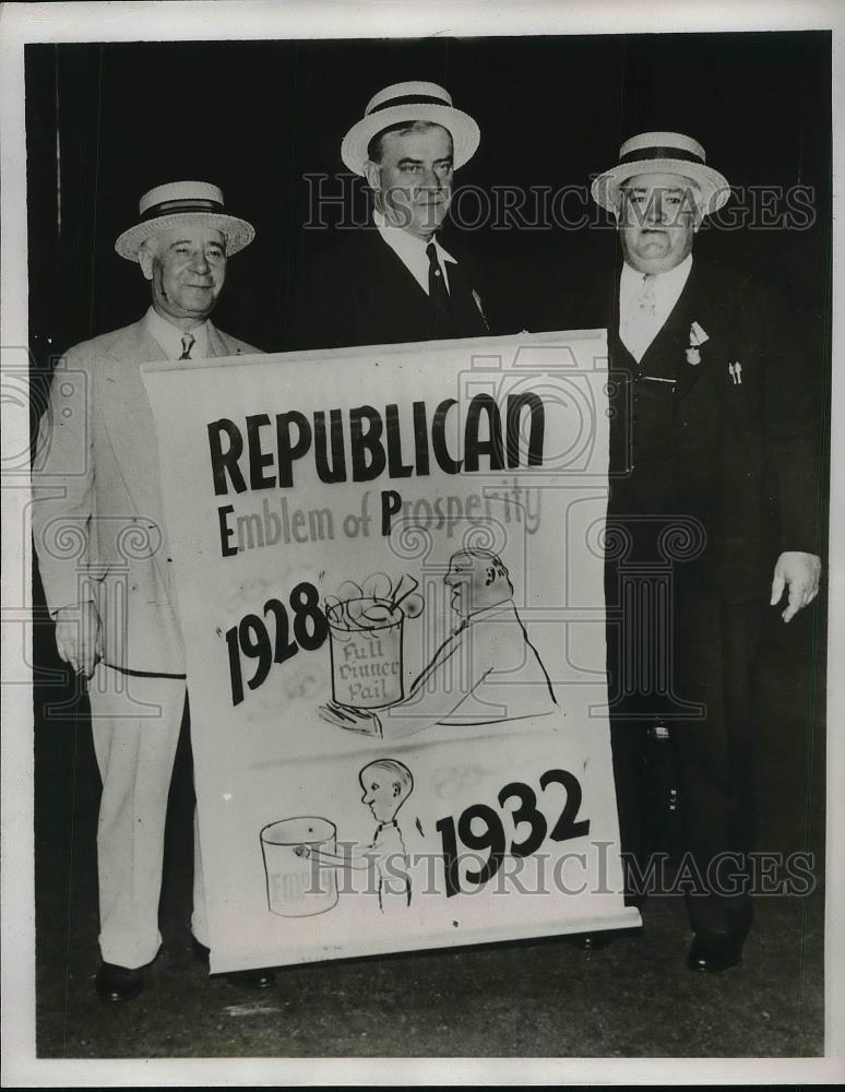 1932 Press Photo David Senft Deputy Attorney General,Peter McGinnes,John Dorman - Historic Images