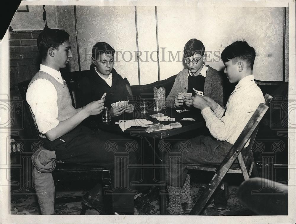 1931 Press Photo Melvin Zweig, Oscar Zweig, Melvin Foer &amp; Fulton Kraft playing - Historic Images