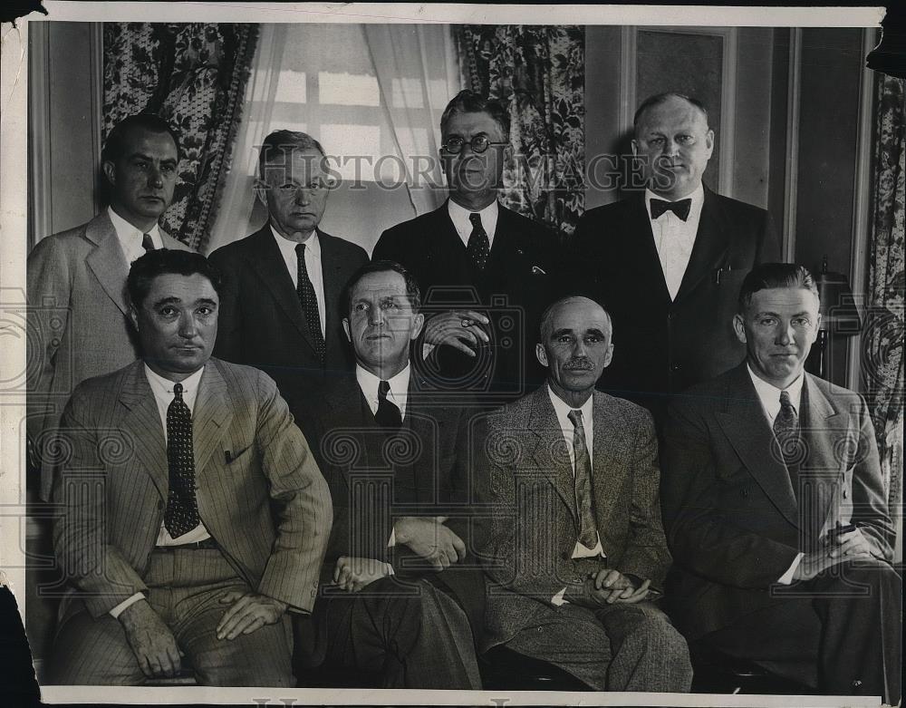 1932 Press Photo Govs GF Shafer,D Turner,W Green,FB Olson,AC Reis,TL Allen - Historic Images