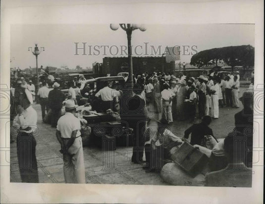 1941 Press Photo German & Italian crews detained in Mexico during WWII - Historic Images
