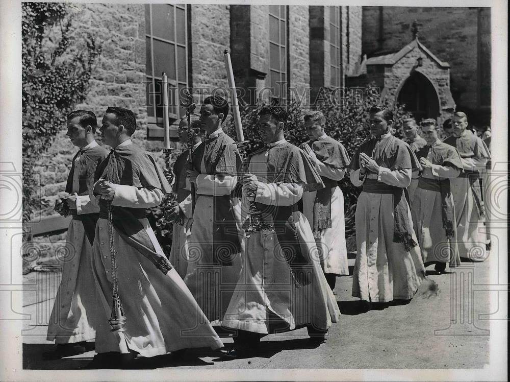 1938 Press Photo Fordham Baccalaureate Procession in NYC - Historic Images