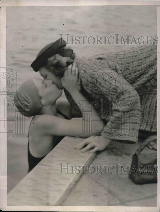 1937 Press Photo Elizabeth Ryan, in Women's Natl A.A.U Freestyle Championship. - Historic Images