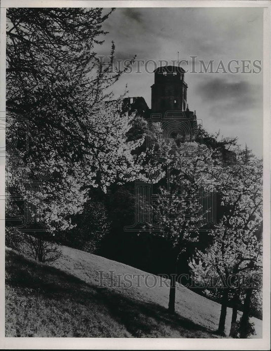 1935 Press Photo Schless of Heidelberg Europe's most magnificent medieval castle - Historic Images