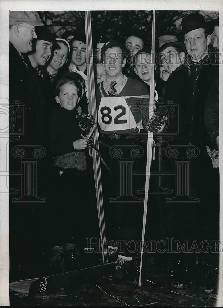 1938 Press Photo Birger Ruud of Norway,World Champion Ski Jumper &amp; twice Olympic - Historic Images
