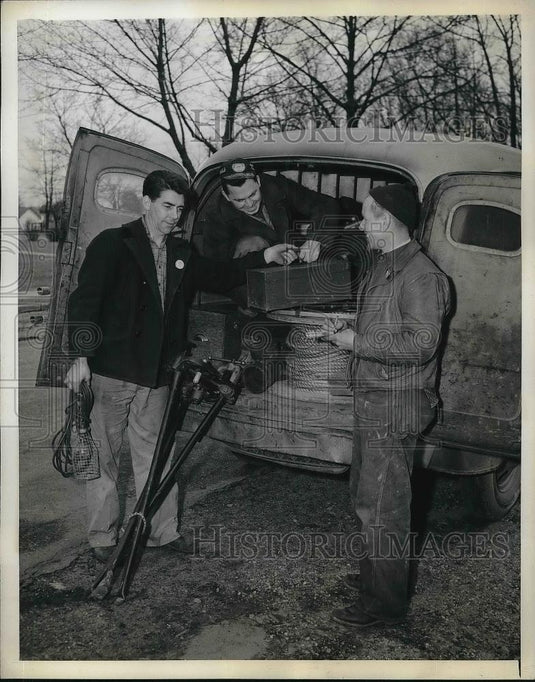 1943 Press Photo Forrester Young Ed Thorne & William Mueller - Historic Images