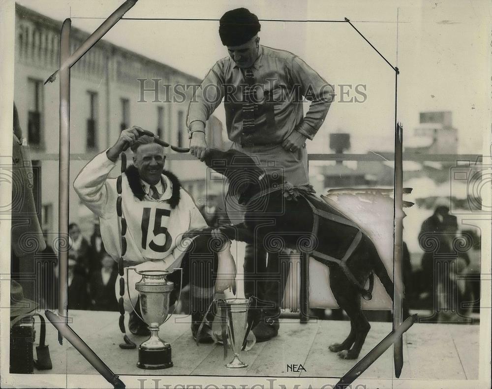 1929 Press Photo Fred Printz &amp; Jack Gasche Famous Dog Fancier During Dog Derby - Historic Images