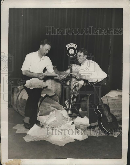1931 Press Photo Harold Corderman, Charles Gamble, KSTP - Historic Images