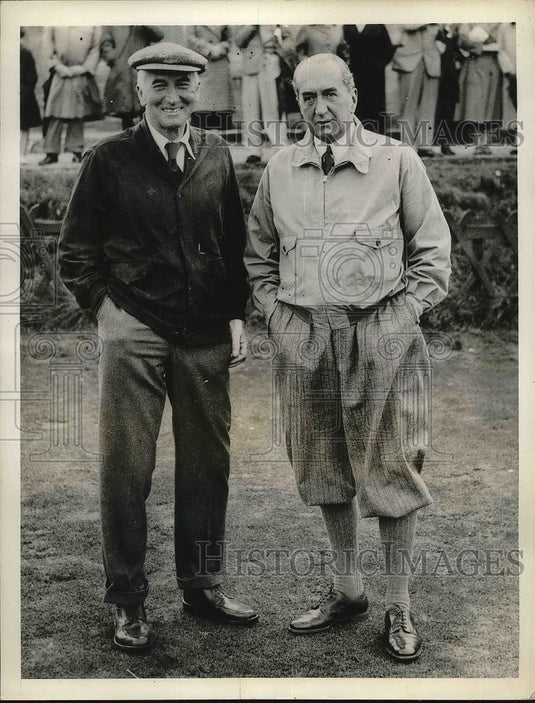 1936 Press Photo John Simon & Stanley Bruce at Royal Golf Tournament - Historic Images