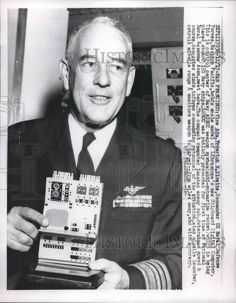 1960 Press Photo Adm. Frederick N. Kivette of U.S Naval Defense, Eastern Pacific - Historic Images