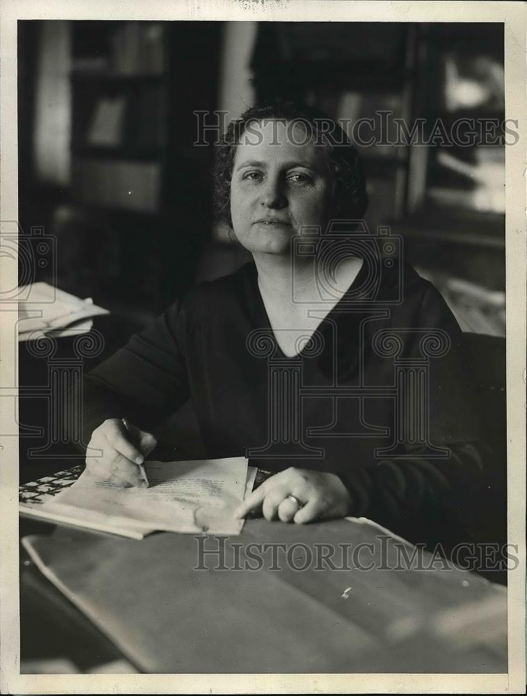 1929 Press Photo Mrs. A.E. Keyser, Temporary Inspector General, Dickerson Hoover - Historic Images