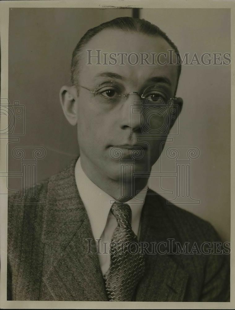 1934 Press Photo J.B. Zinlanf Teacher at John Henry high school - Historic Images