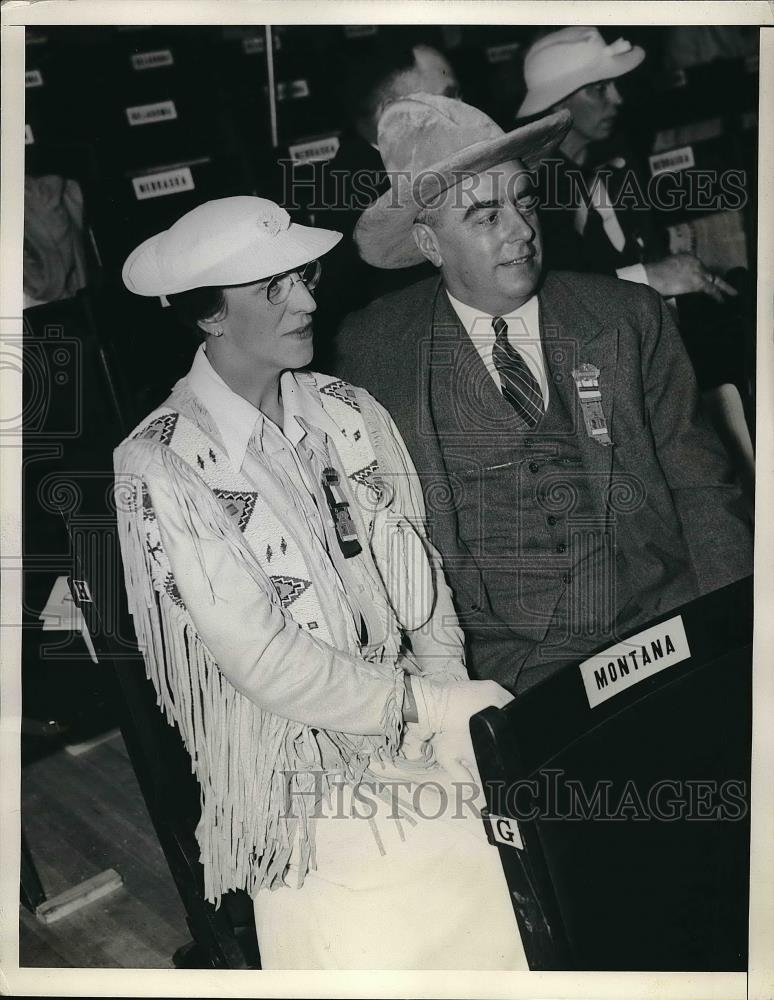 1936 Press Photo Committeeman E.V. Robertson GOP National Convention Public Hall - Historic Images