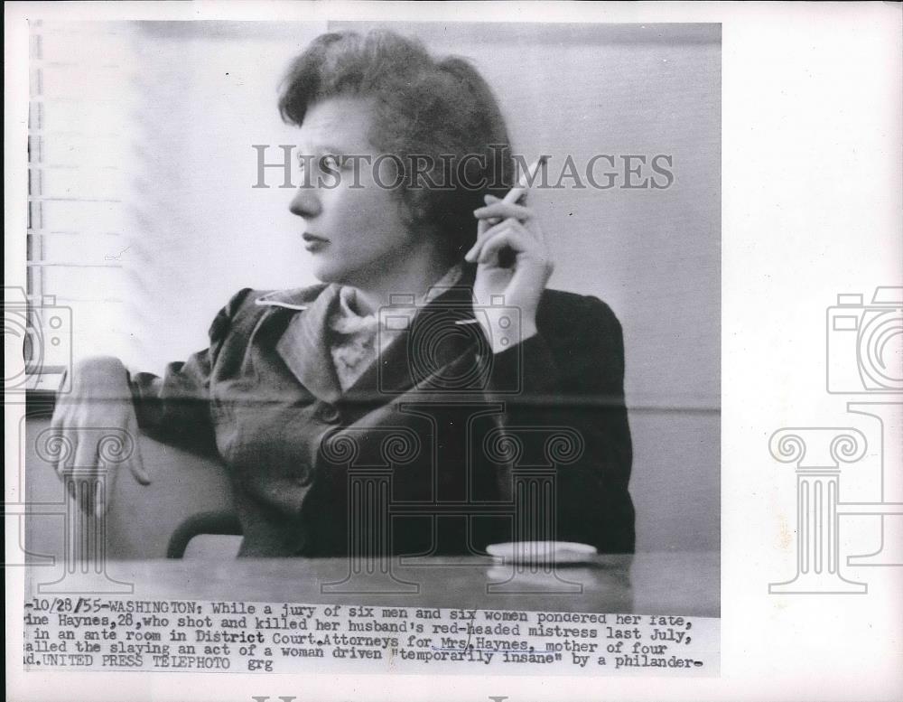 1955 Press Photo Attorneys for Mrs. Haynes Slaying - Historic Images