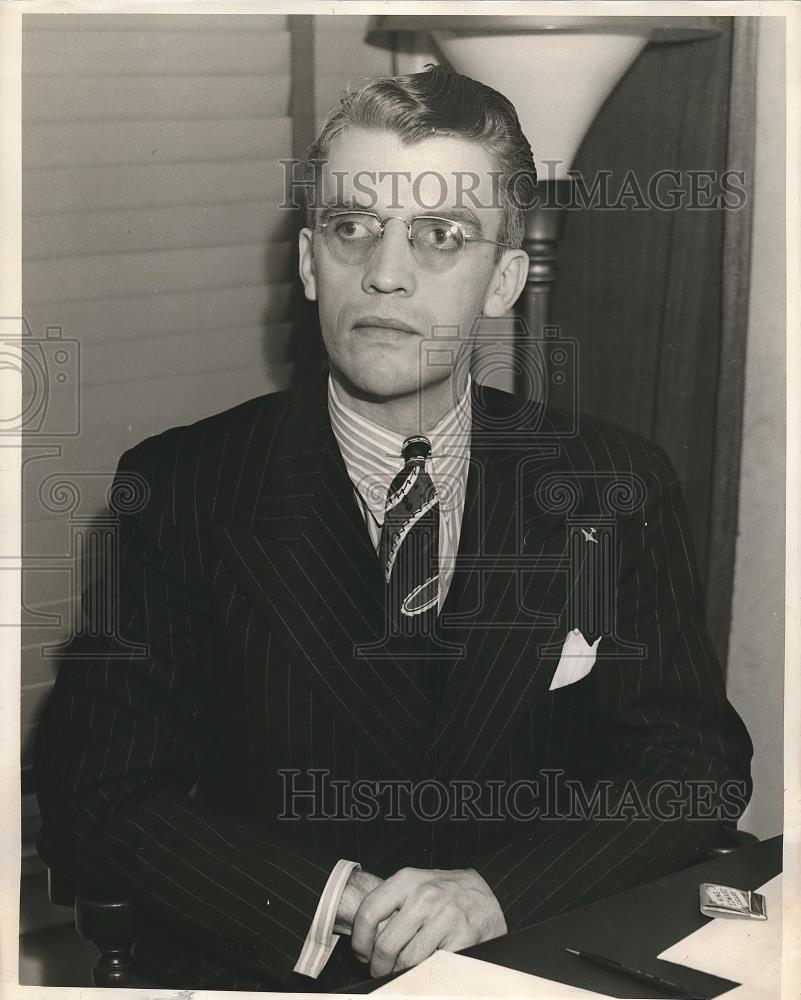 1941 Press Photo Hugo A Lundquist Aeronautical Mechanic&#39;s Union - Historic Images