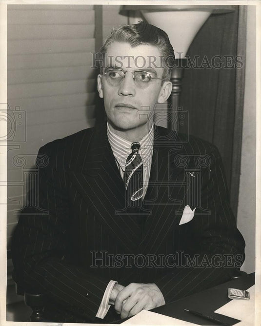 1941 Press Photo Hugo A Lundquist Aeronautical Mechanic's Union - Historic Images