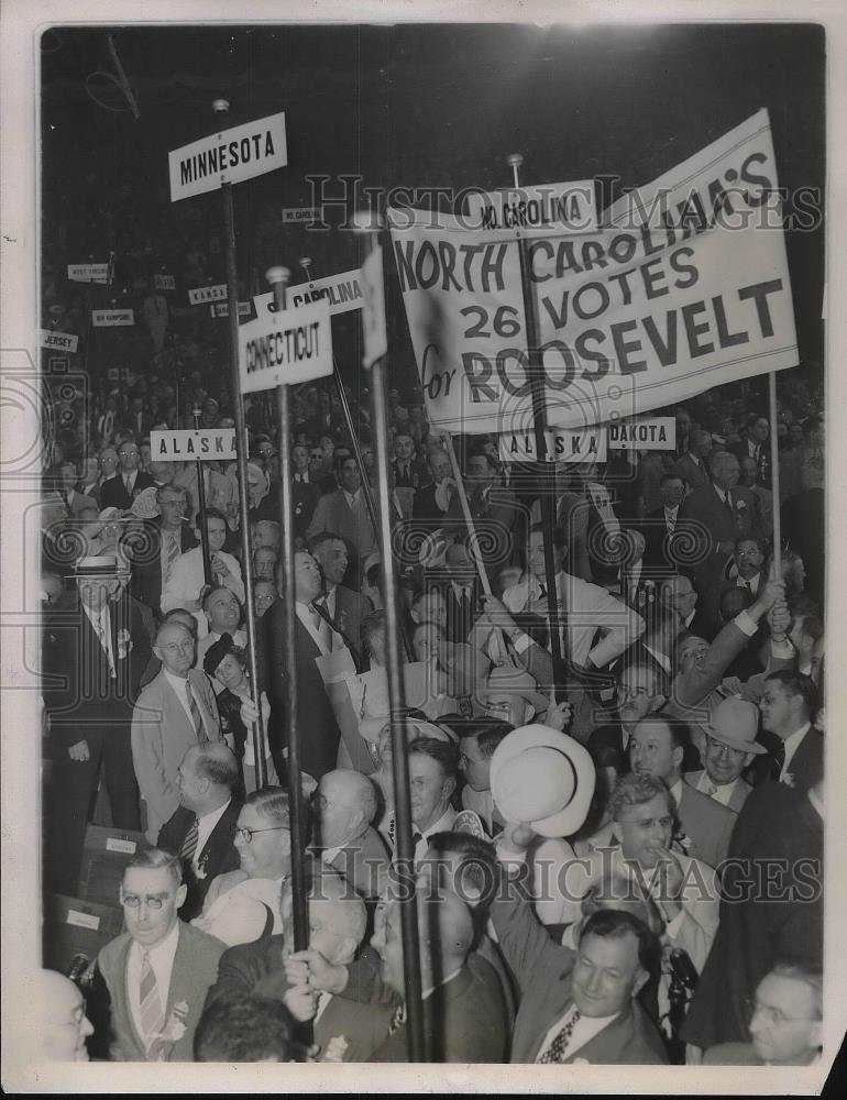 1940 Press Photo North Carolina Delegates, Democratic National Convention - Historic Images