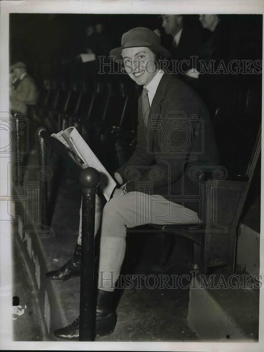 1935 Press Photo Miss Beatrice Blackwell at Natl. horse show - Historic Images