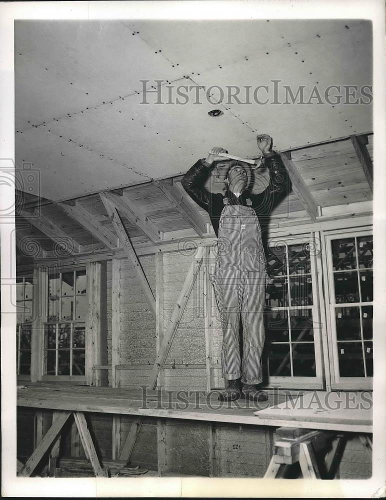 1941 Press Photo Camp Wolters J.K. Ross Construction Workers - neb17870 - Historic Images