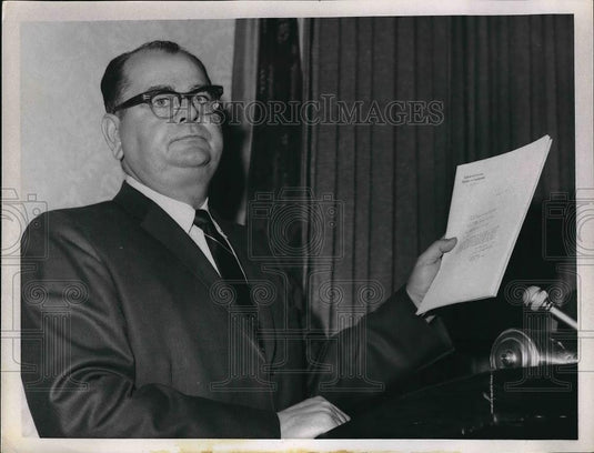 1966 Press Photo Jess Shattuck, VP of Brotherhood of Locomotive Firemen/Engineer - Historic Images