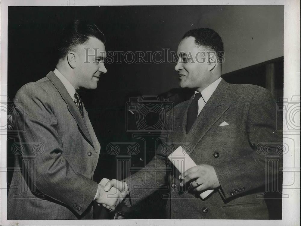 1948 Press Photo Dr. Ralph Runche and Semen K. Tsarapkin - Historic Images