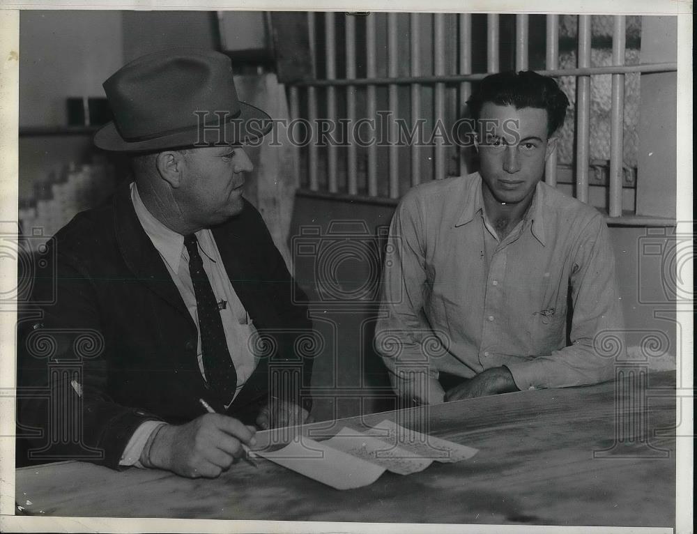 1935 Press Photo Luther &quot;Skippery&quot; Gatlin w/ 5 jail &amp; prison escapes in Arizona - Historic Images