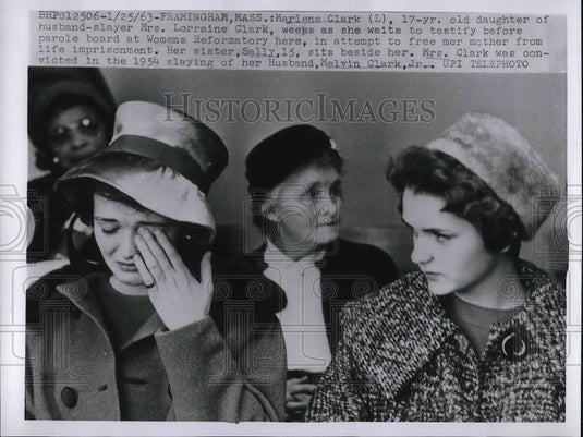 1963 Press Photo Marlene Clark Age 17 To Testify to Parole Board To Release Mom - Historic Images