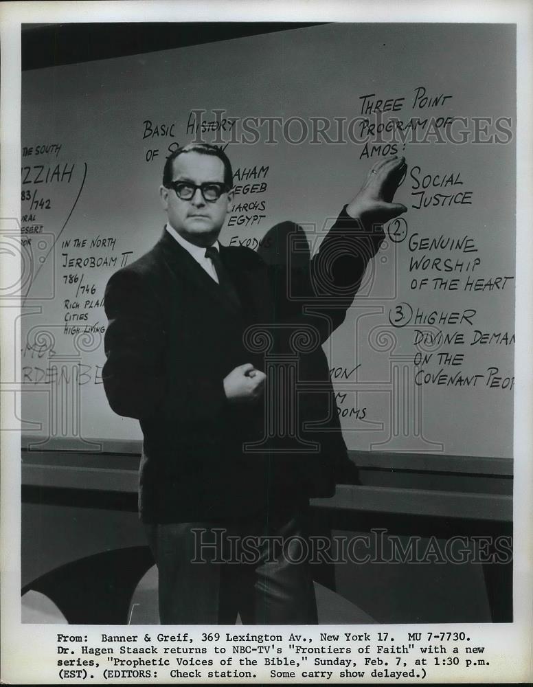 1965 Press Photo Dr. Hagen Staack for NBC&#39;s &quot;Frontiers of Faith&quot; - nea95240 - Historic Images
