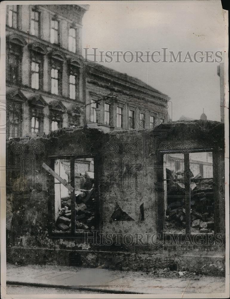 1934 Press Photo Ruins of Building in Wiener Vorstaat after bombardment - Historic Images
