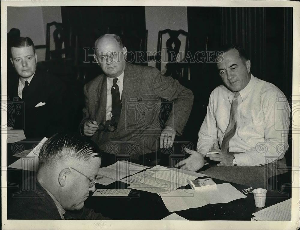 1942 Press Photo Hon. Humphrey Mitchell, Elliott Little, Paul Goulet - neb17301 - Historic Images