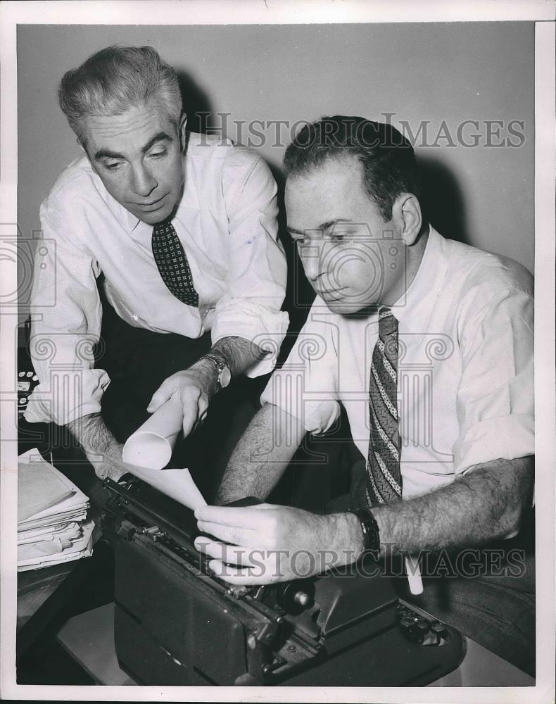 1954 Press Photo Maxwell Lahman, Morton Yarmen - Historic Images