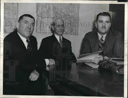 1938 Press Photo Dr. Towne Nylander, Albert Rosenshine, Capt Edward Fitzgerald - Historic Images