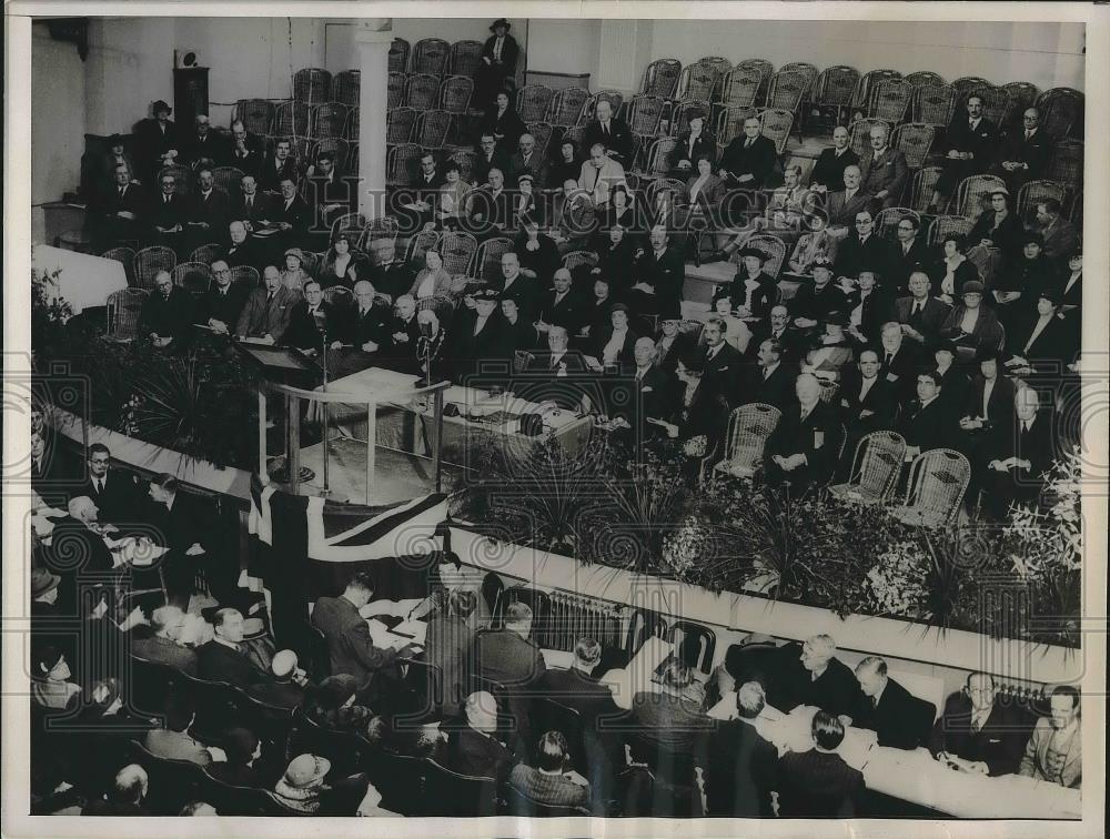 1937 Press Photo Mrs Clara Fyfe Conservative Party Conference Britain - Historic Images