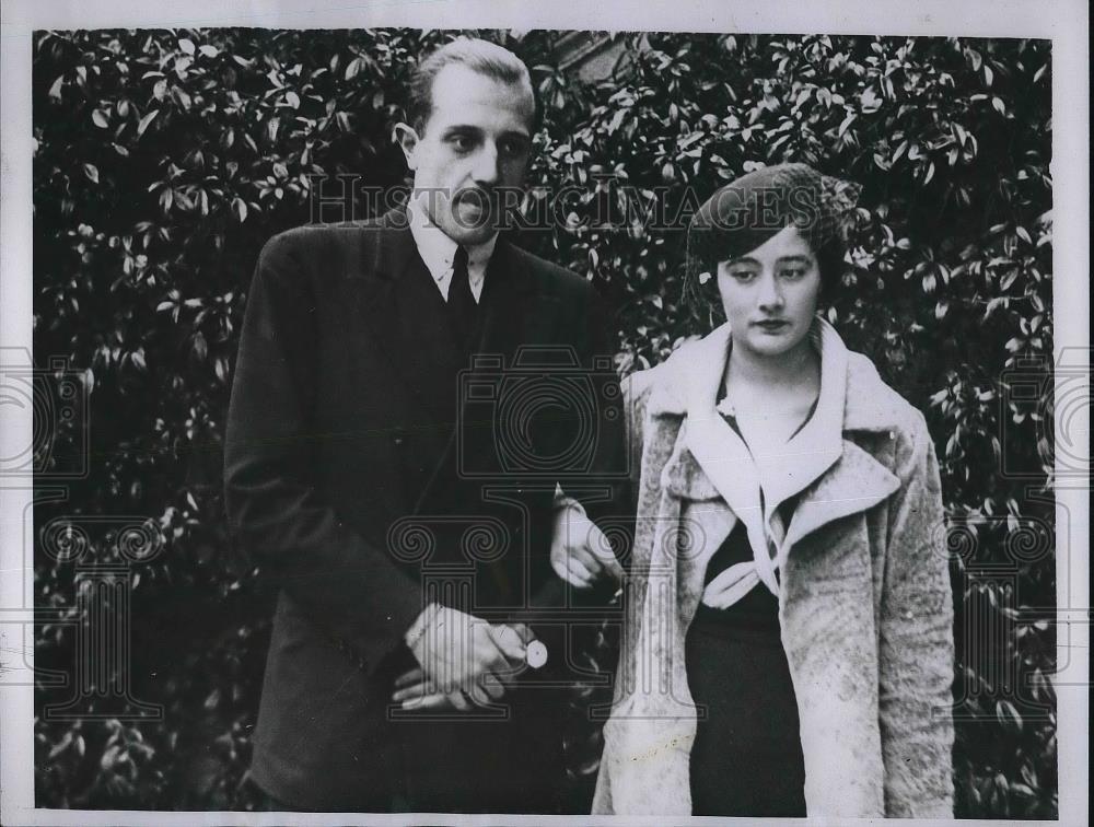 1936 Press Photo Don Jaime &amp; Countess Mandels De Dampierre - Historic Images