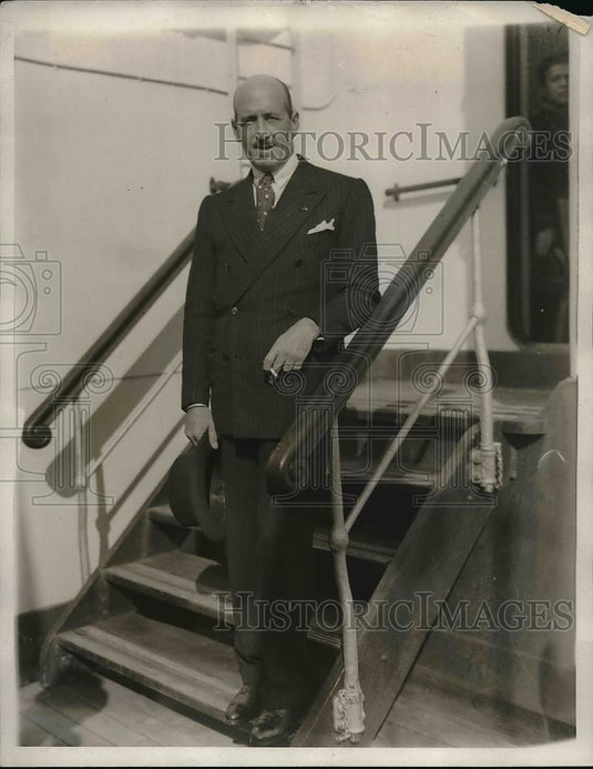 1932 Press Photo Marquis del Sera Fiaschi, Italian Sportsman - neb18870 - Historic Images