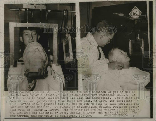 1949 Press Photo New 22 million volt betatron to be used for cancer treatment - Historic Images