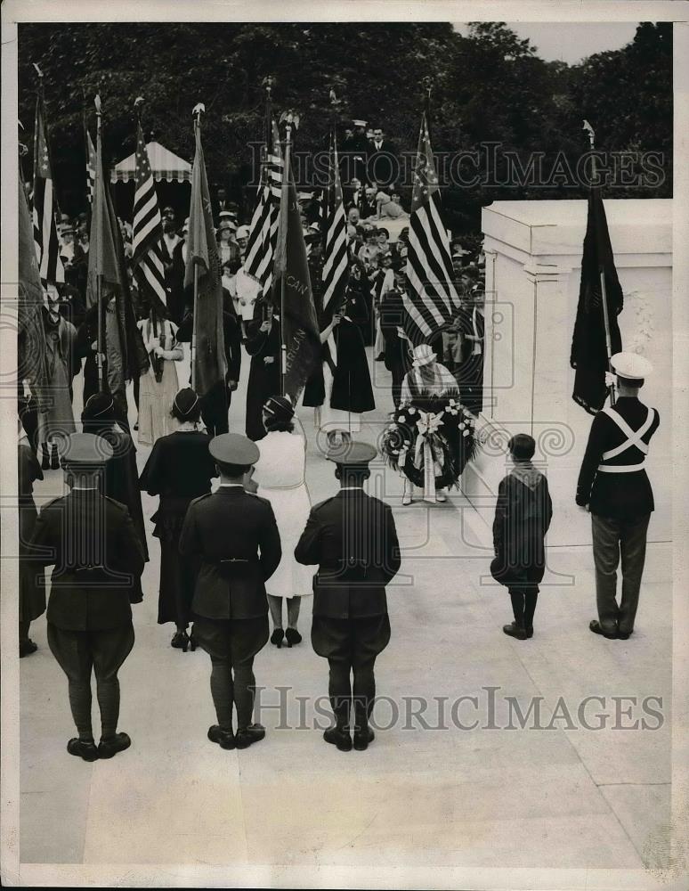 1933 Press Photo Ceremony at Tomb of the Unknown Soldier - Historic Images