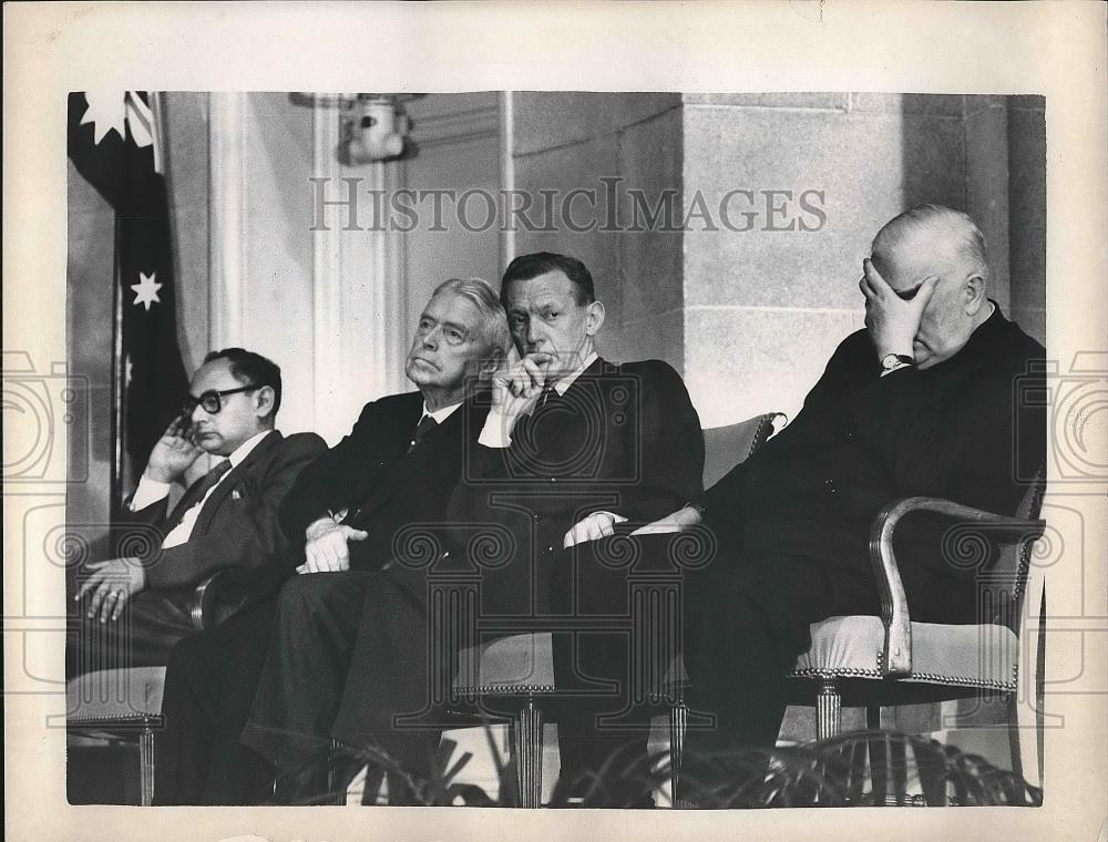 1960 Press Photo South-East Asia Treaty Organization Representatives Listen - Historic Images
