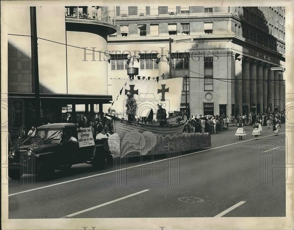 1955 Press Photo Columbus Day Parade - neb17452 - Historic Images