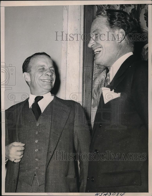 1940 Press Photo Theodore Roosevelt Jr. & John D. M. Hamilton, Chairman of the - Historic Images