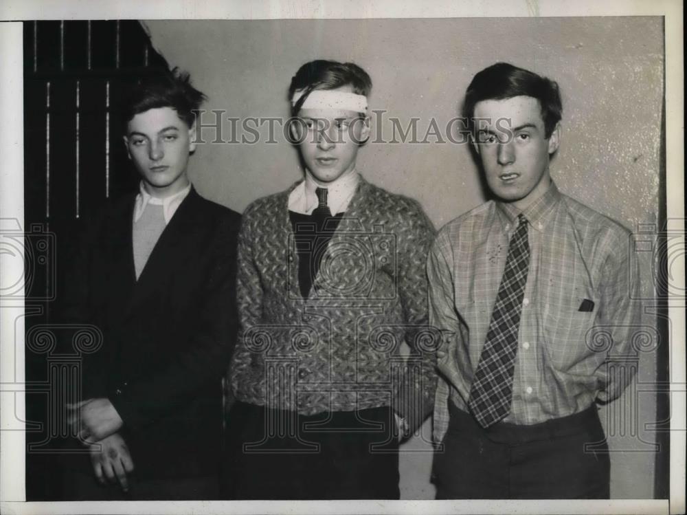 1937 Press Photo Fred Hartung, Lawrence Billerback, Charles Sheldon, captured - Historic Images