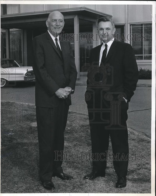 1961 Press Photo Dr. Andrew A. Kucher, Dr. Michael Ference Jr. - neb17691 - Historic Images