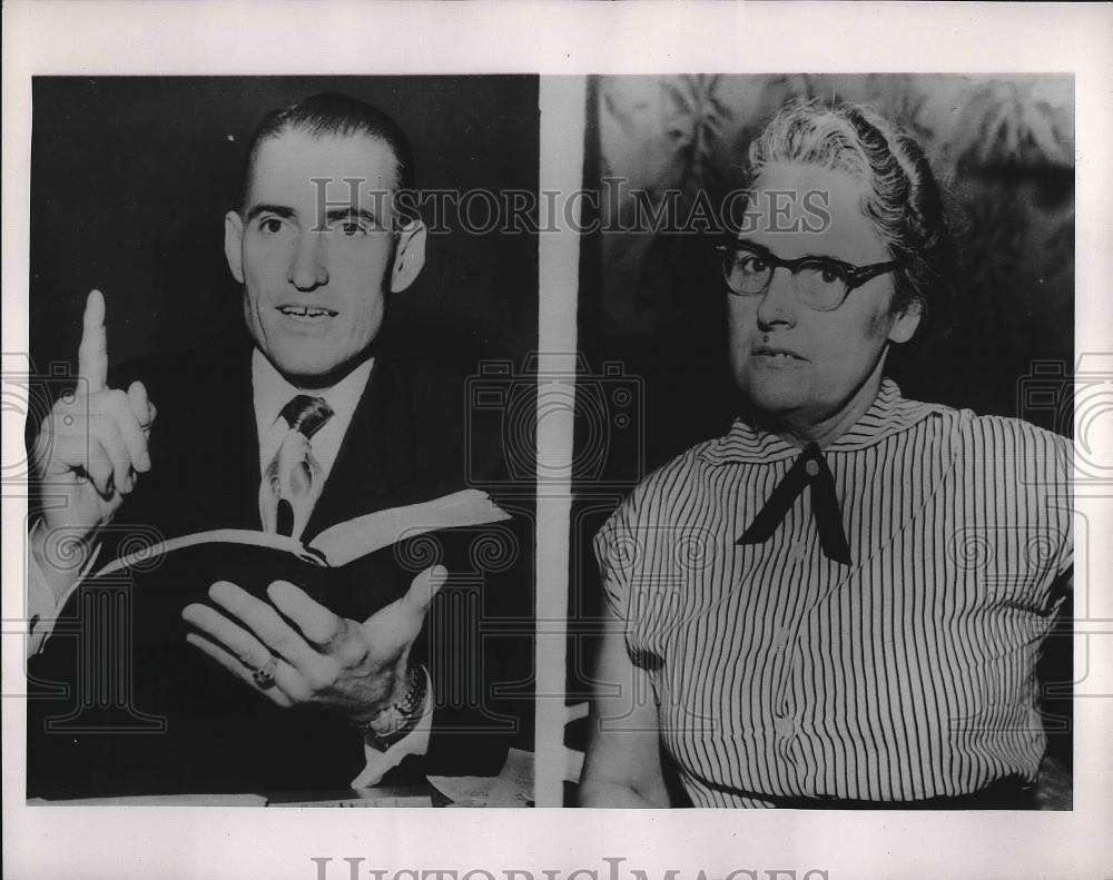 1954 Press Photo The Rev. John W. Rawlings, Mrs. Mary Randolph - neb04165 - Historic Images