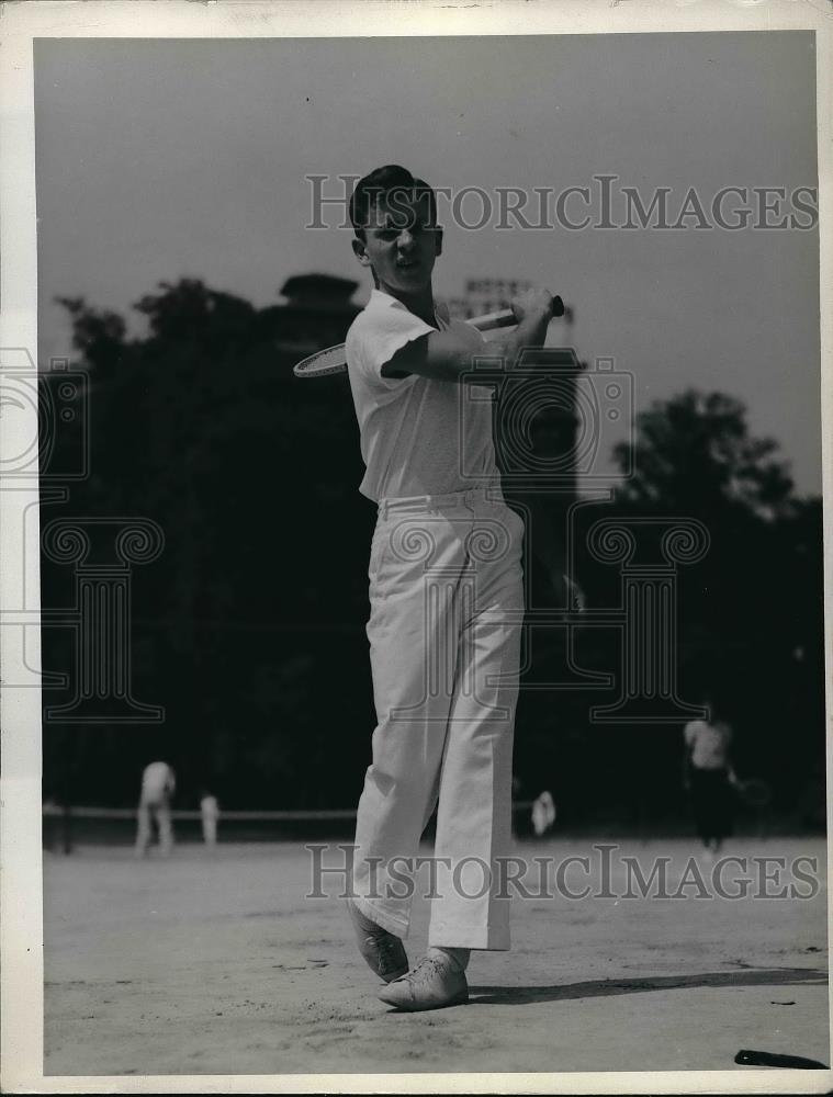 1936 Press Photo Eddie Koehl Press Junior Tennis Championship - neb19029 - Historic Images