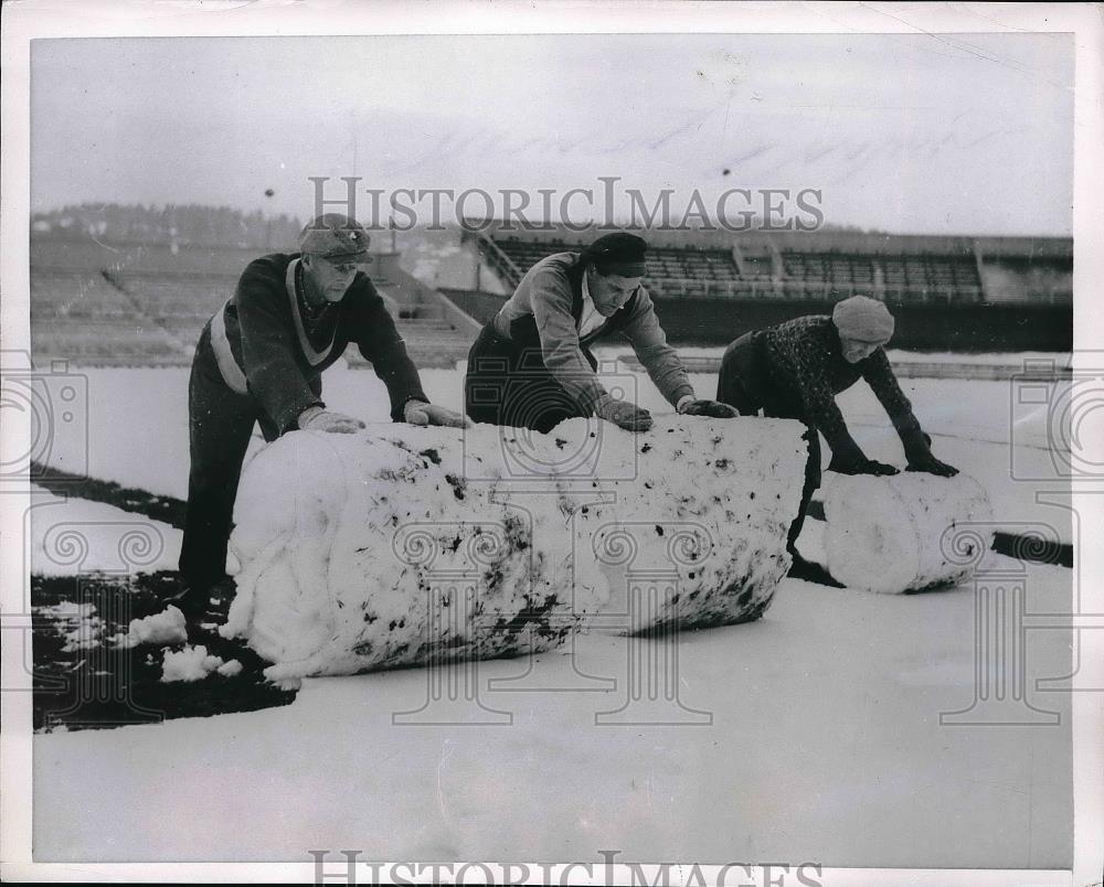 1954 Press Photo Oslo Norway Ulleval Stadium - neb19284 - Historic Images