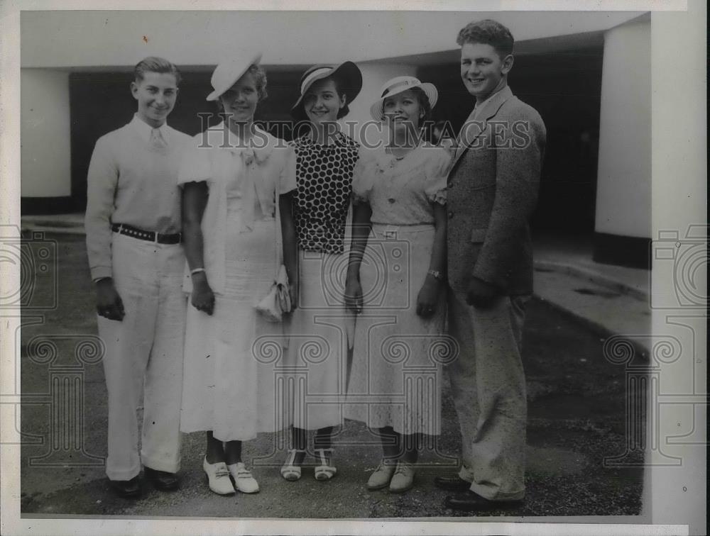 1934 Press Photo World&#39;s Fair, M. Foxman, K. Dwyer, Drew, Millapaugh, Sherwood - Historic Images